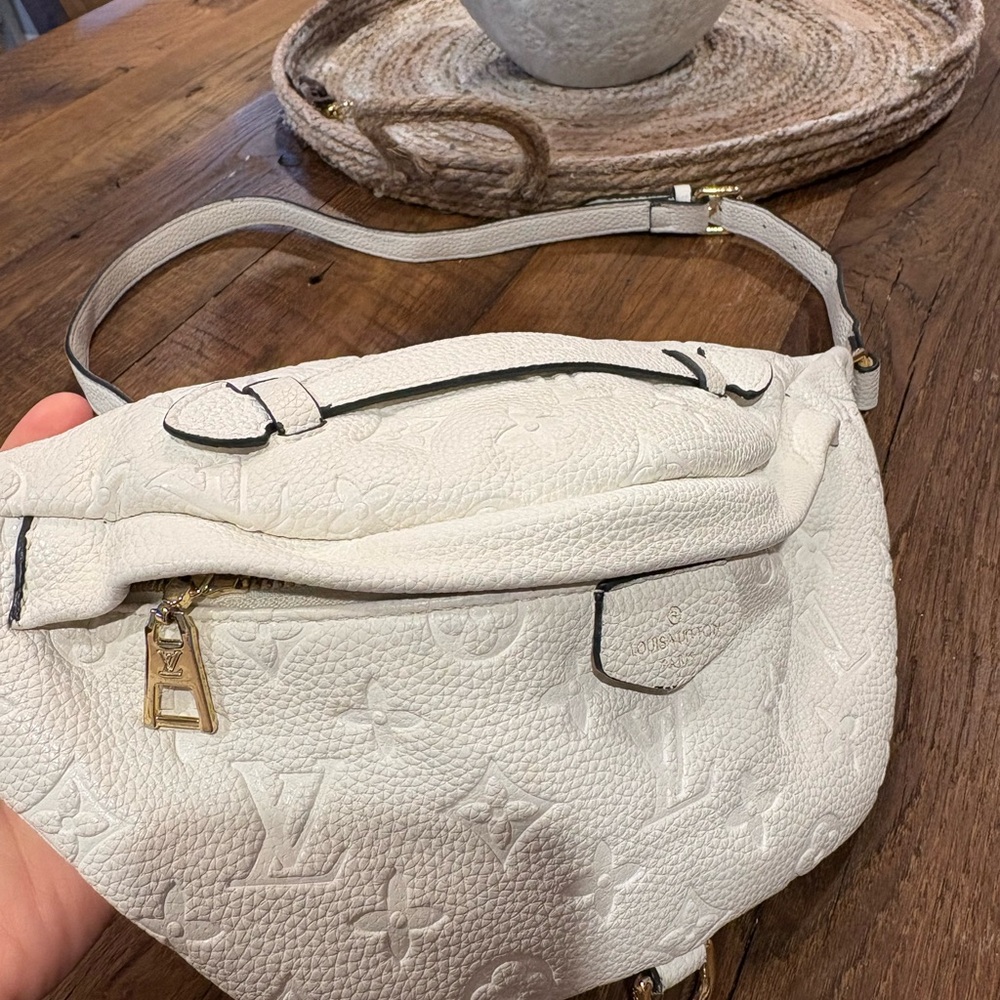 White Monogram bum Bag Fanny pack